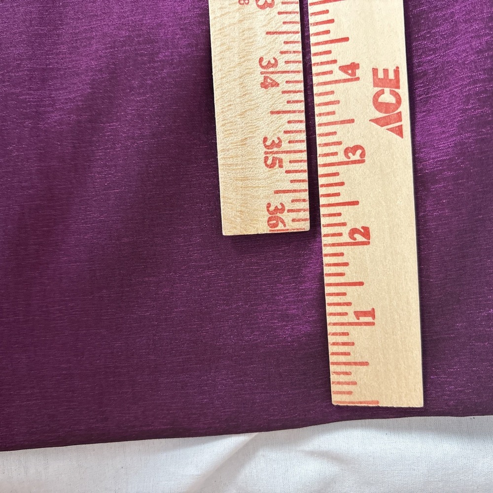 London Times Sleeveless Bodycon Dress Women Sz 14 Magenta Satin Rose Ruffle Neck - Picture 16 of 16